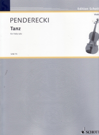 Penderecki Tanz Viola Solo Sheet Music Songbook