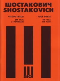 Shostakovich The Gadfly Op97 Four Pieces Viola Sheet Music Songbook