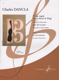 Dancla 5e Air Varie Op89 No5 Viola & Piano Sheet Music Songbook