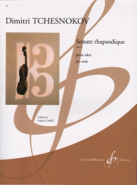 Tchesnokov Sonate Rhapsodique Op61 Viola Sheet Music Songbook