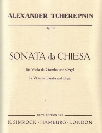 Tcherepnin Sonata Da Chiesa Op. 101 Vdg/org Sheet Music Songbook