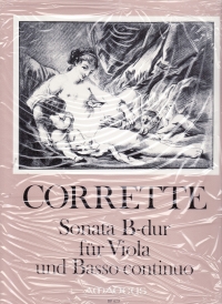 Corrette Sonata Bb Major Viola & Basso Continuo Sheet Music Songbook