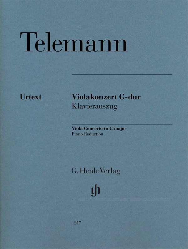 Telemann Viola Concerto G Piano Reduction Sheet Music Songbook