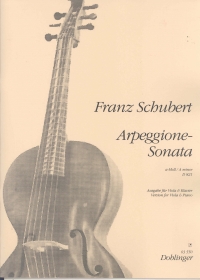 Schubert Arpeggione-sonata In A Minor D 821 Vla/pf Sheet Music Songbook