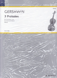 Gershwin 3 Preludes Birtel Viola & Piano Sheet Music Songbook