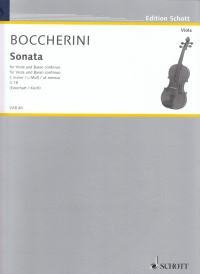 Boccherini Sonata In C Minor Viola & Basso Cont Sheet Music Songbook