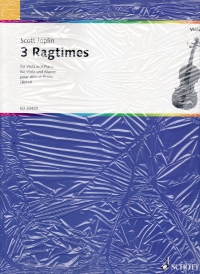 Joplin 3 Ragtimes Viola & Piano Sheet Music Songbook