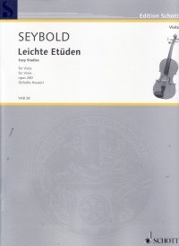 Seybold Leichte Etuden Op280 Viola Sheet Music Songbook