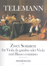 Telemann 2 Sonatas For Viola De Gamba Or Viola Sheet Music Songbook