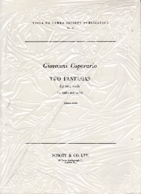 Coperario 2 Fantasias 2 Violas (or Violin & Viola} Sheet Music Songbook