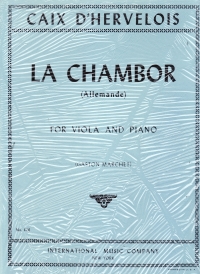 Caix Dhervelois La Chambor (allemande) Viola & Pf Sheet Music Songbook