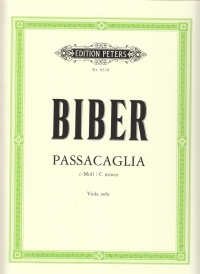 Biber Passacaglia C Minor Viola Sheet Music Songbook