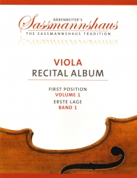 Viola Recital Album Vol 1 Sassmannshaus Sheet Music Songbook