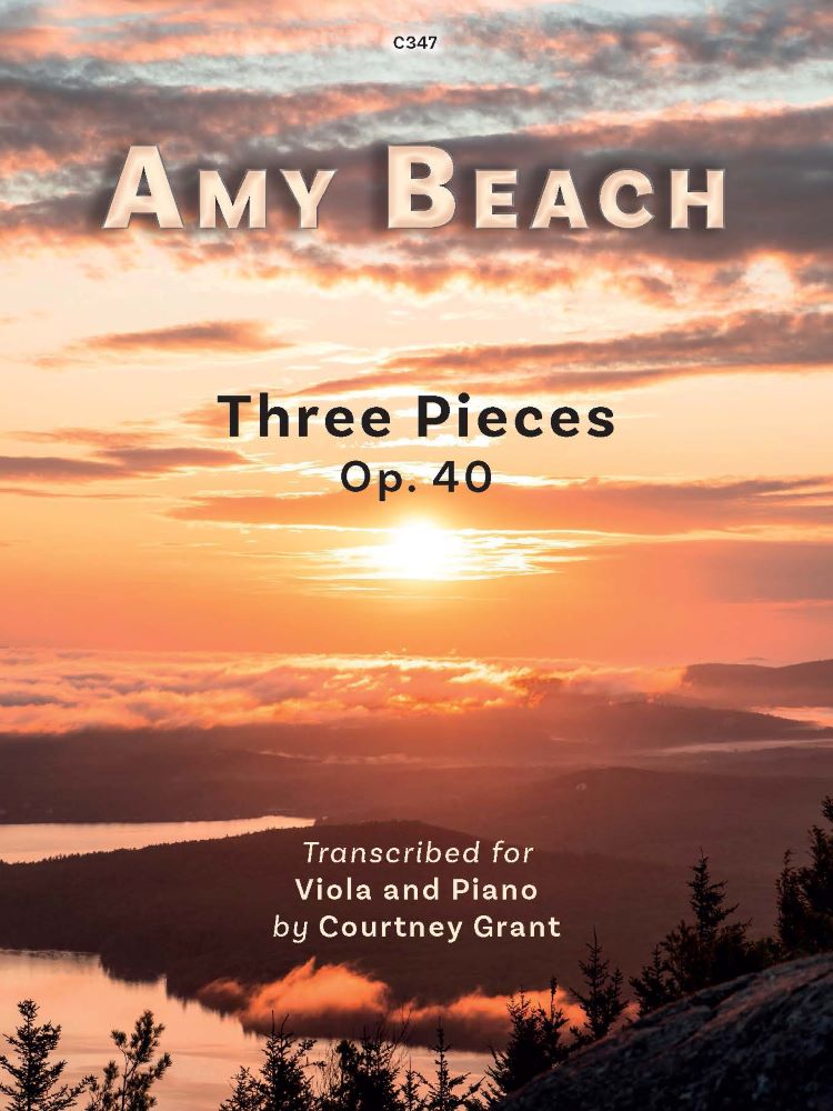 Beach Three Pieces Op40 Viola & Piano Sheet Music Songbook