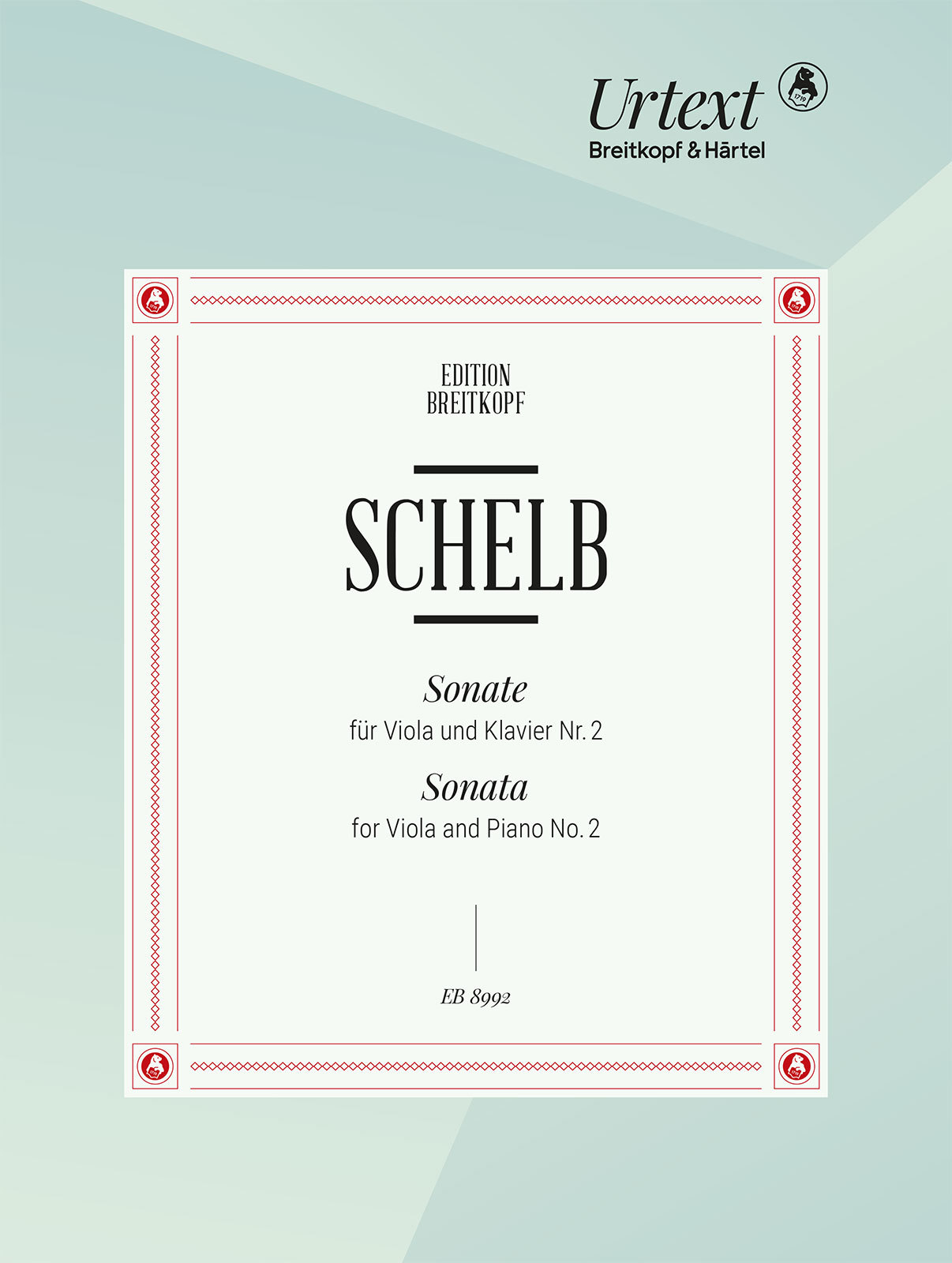 Schelb Sonata No 2 Viola & Piano Sheet Music Songbook