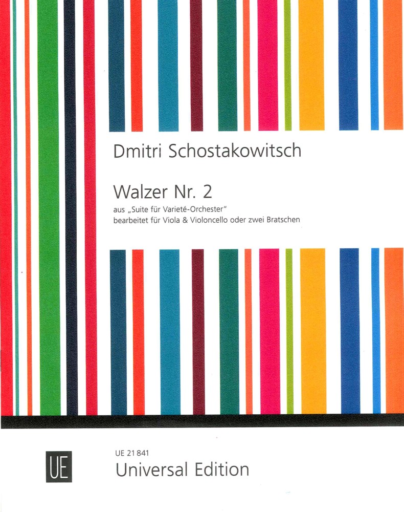 Shostakovich Waltz No 2 Viola & Cello Or 2 Violas Sheet Music Songbook