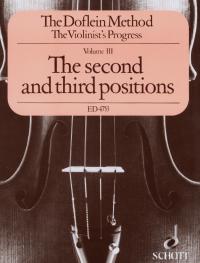 Doflein Violin Method Vol 3 2nd & 3rd Positions Sheet Music Songbook