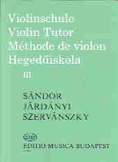 Sandor Violin Tutor/method Vol 3 Sheet Music Songbook