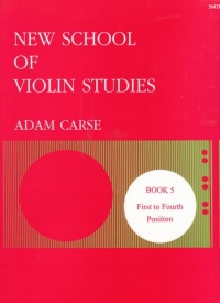 Carse New School Of Violin Studies Book 5 Sheet Music Songbook