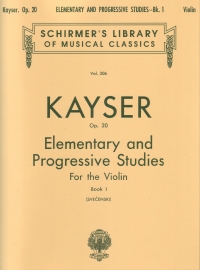 Kayser Op20 Elementary & Progressive Studies Bk 1 Sheet Music Songbook