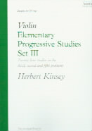 Kinsey Elementary Progressive Studies Set3 Violin Sheet Music Songbook