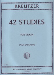 Kreutzer 42 Studies (galamain) Violin Sheet Music Songbook