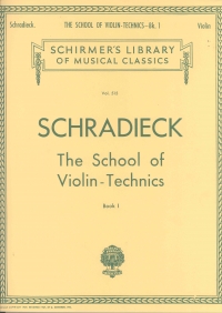 Schradieck School Of Violin Technics 1 Dexterity Sheet Music Songbook