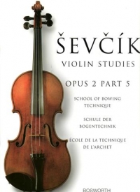 Sevcik Op2 Part 5 School Of Bowing Technic Violin Sheet Music Songbook