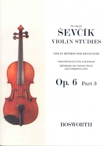Sevcik Op6 Part 3 Studies Violin Sheet Music Songbook