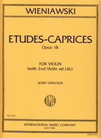 Wieniawski Op18 Etudes & Caprices Violin Sheet Music Songbook