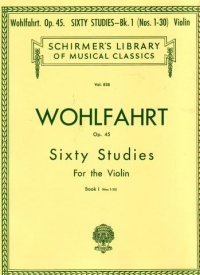 Wohlfahrt Op45 60 Studies Book 1 Violin Sheet Music Songbook