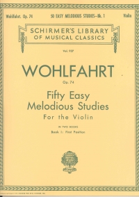 Wohlfahrt Op74 50 Easy Melodious Studies Bk 1 Vln Sheet Music Songbook