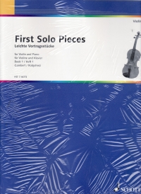 First Solo Pieces For Violin & Piano Book 1 Sheet Music Songbook