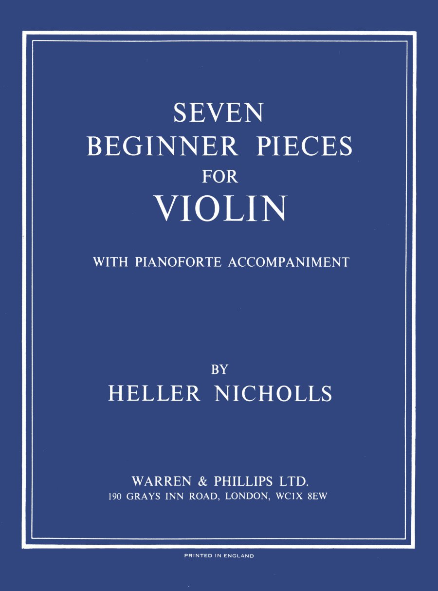 Seven Beginner Pieces For Violin Nicholls Sheet Music Songbook