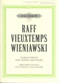 3 Performance Pieces Raff/vieuxtemps/wieniawski Sheet Music Songbook