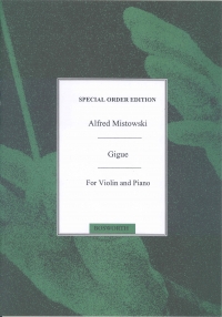 Bach Gigue Mistowski Violin Sheet Music Songbook