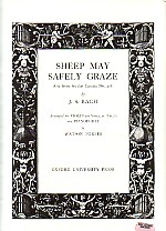 Bach Sheep May Safely Graze Vln Or Vla Or Vcl/pno Sheet Music Songbook