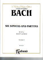 Bach Sonatas & Partitas (6) Violin Solo Sheet Music Songbook