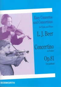 Beer Concertino Op81 Dmin Violin Sheet Music Songbook
