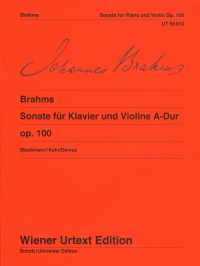 Brahms Sonata Op100 A Violin Stockmann Kehr Demus Sheet Music Songbook
