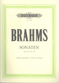 Brahms Sonatas (3) Violin & Piano Flesch/schnabel Sheet Music Songbook