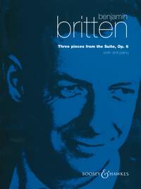 Britten Three Pieces From Suite Op6 Violin & Piano Sheet Music Songbook