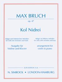 Bruch Kol Nidrei Op47 Violin Sheet Music Songbook