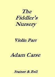 Carse Fiddlers Nursery Violin Part Sheet Music Songbook