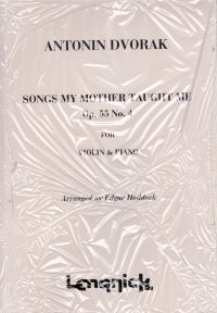 Dvorak Songs My Mother Taught Me Op55/4 Violin Sheet Music Songbook