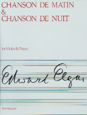 Elgar Chanson De Matin And Chanson De Nuit Violin Sheet Music Songbook