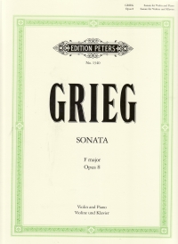Grieg Sonata Op8 F Violin Sheet Music Songbook