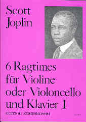 Joplin Ragtimes (6) Book 1 Violin (or Cello) Sheet Music Songbook