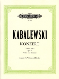 Kabalevsky Concerto Op48 Violin Sheet Music Songbook