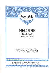 Tchaikovsky Melodie Op42 No 3 Violin Sheet Music Songbook